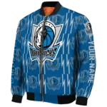 custom dallas mavericks bolt stripe blue bomber jacket best selling