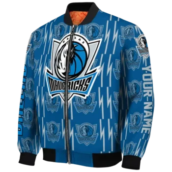 custom dallas mavericks bolt stripe blue bomber jacket best selling
