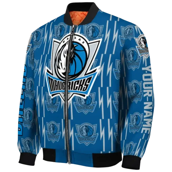custom dallas mavericks bolt stripe blue bomber jacket best selling