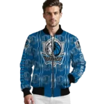 custom dallas mavericks bolt stripe blue bomber jacket best selling
