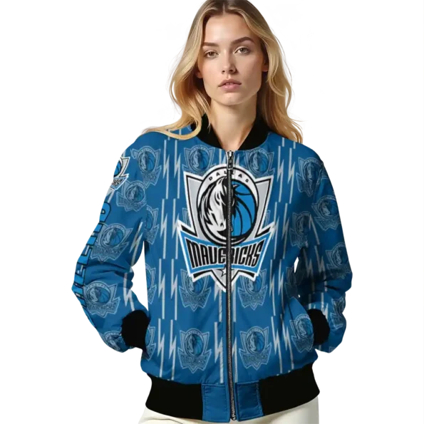 custom dallas mavericks bolt stripe blue bomber jacket latest model