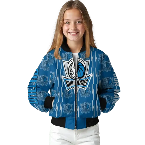 custom dallas mavericks bolt stripe blue bomber jacket top rated