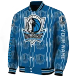 custom dallas mavericks bolt stripe blue varsity jacket best selling.webp