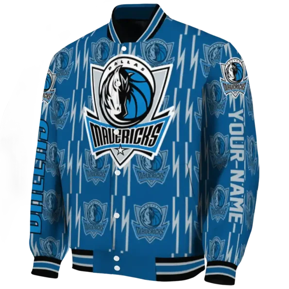 custom dallas mavericks bolt stripe blue varsity jacket best selling.webp