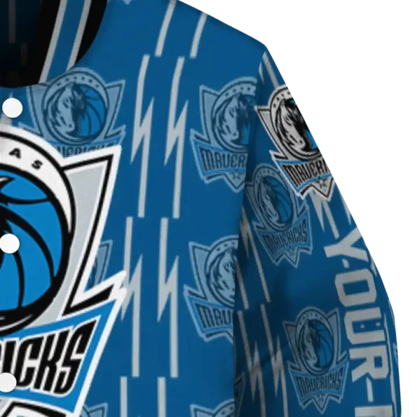 custom dallas mavericks bolt stripe blue varsity jacket premium grade.webp
