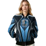 custom dallas mavericks mesh chest black bomber jacket best selling
