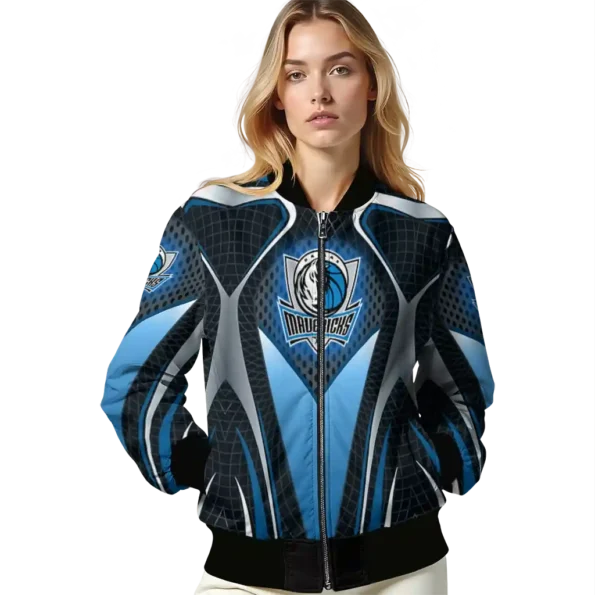 custom dallas mavericks mesh chest black bomber jacket latest model