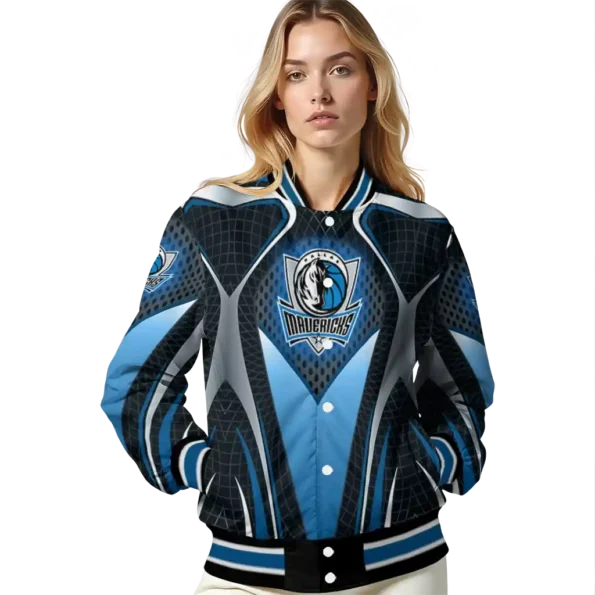 custom dallas mavericks mesh chest black varsity jacket latest model.webp