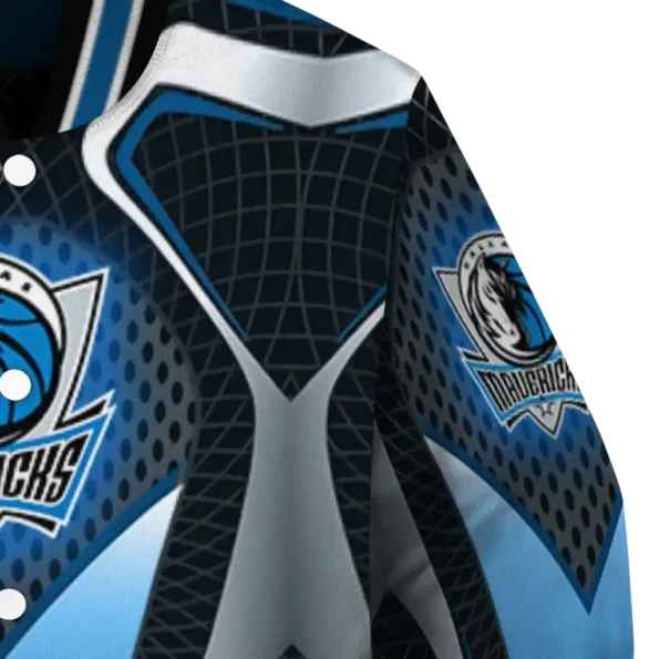 custom dallas mavericks mesh chest black varsity jacket premium grade.webp
