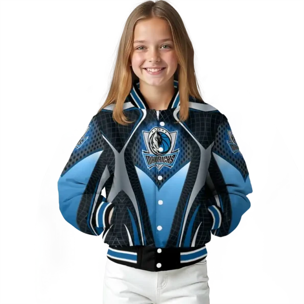 custom dallas mavericks mesh chest black varsity jacket top rated.webp