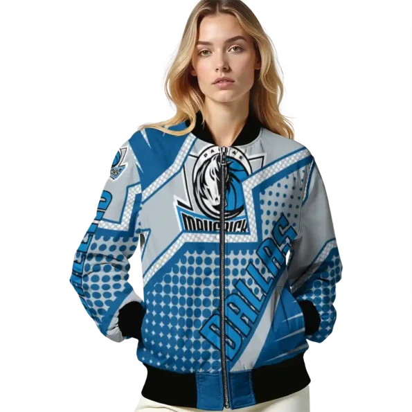 custom dallas mavericks star burst blue bomber jacket latest model