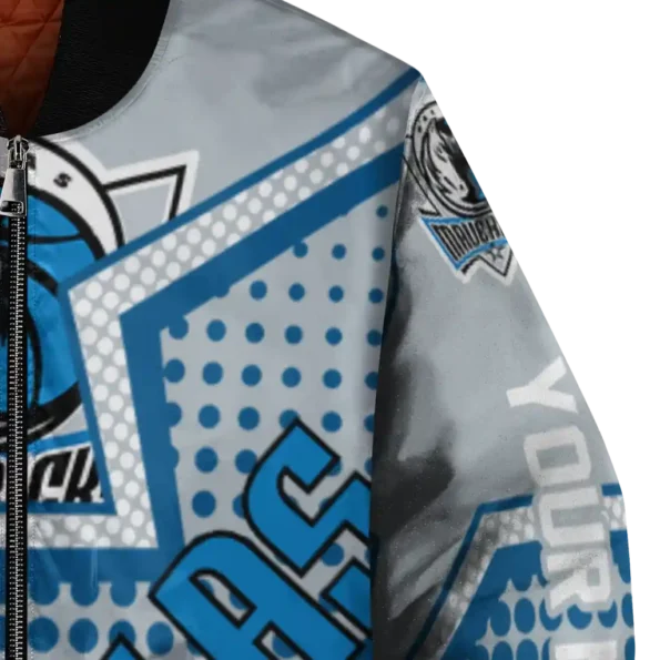 custom dallas mavericks star burst blue bomber jacket premium grade