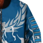 custom dallas mavericks winged blaze blue white bomber jacket best selling