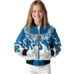 custom dallas mavericks winged blaze blue white bomber jacket best selling