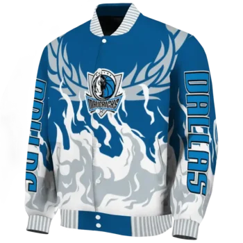 custom dallas mavericks winged blaze blue white varsity jacket best selling.webp