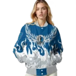 custom dallas mavericks winged blaze blue white varsity jacket best selling.webp