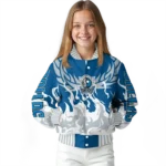 custom dallas mavericks winged blaze blue white varsity jacket best selling.webp