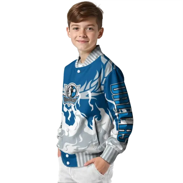 custom dallas mavericks winged blaze blue white varsity jacket trendy.webp