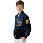 custom denver nuggets flame border blue black varsity jacket best selling.webp
