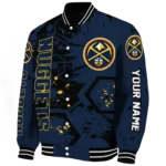 custom denver nuggets hexagon cluster blue black varsity jacket best selling.webp