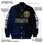 custom denver nuggets hexagon mesh blue black varsity jacket best selling.webp