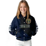 custom denver nuggets hexagon mesh blue black varsity jacket best selling.webp