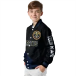 custom denver nuggets hexagon mesh blue black varsity jacket best selling.webp