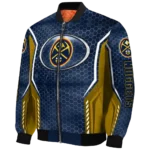 custom denver nuggets power plate blue bomber jacket best selling