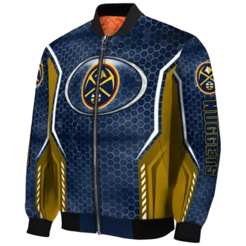 custom denver nuggets power plate blue bomber jacket best selling