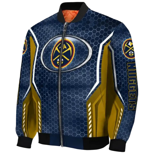 custom denver nuggets power plate blue bomber jacket best selling