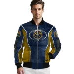custom denver nuggets power plate blue bomber jacket best selling