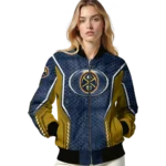 custom denver nuggets power plate blue bomber jacket best selling