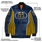 custom denver nuggets power plate blue bomber jacket best selling