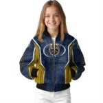 custom denver nuggets power plate blue bomber jacket best selling
