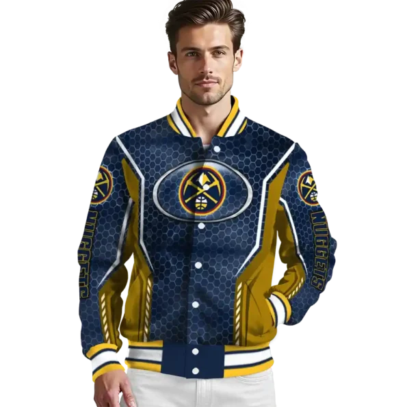 custom denver nuggets power plate blue varsity jacket high quality.webp