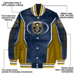 custom denver nuggets power plate blue varsity jacket best selling.webp