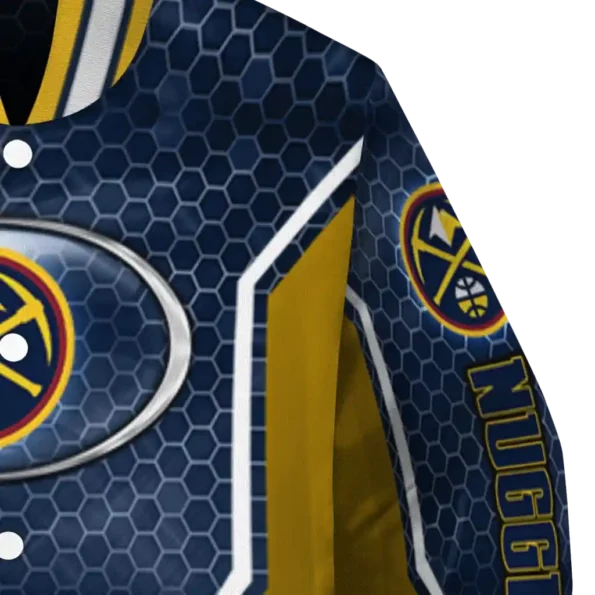 custom denver nuggets power plate blue varsity jacket premium grade.webp