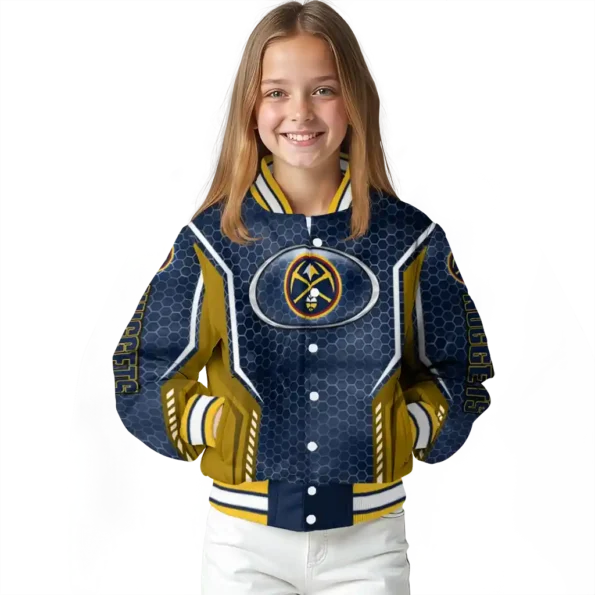 custom denver nuggets power plate blue varsity jacket top rated.webp