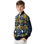 custom denver nuggets pyramid shapes blue bomber jacket best selling