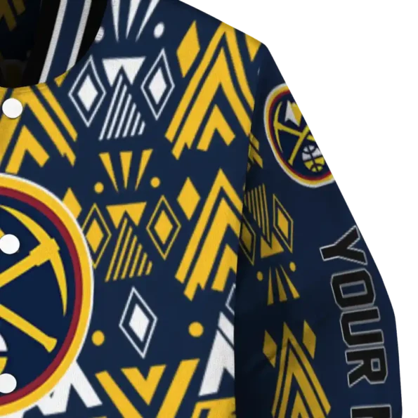 custom denver nuggets pyramid shapes blue varsity jacket premium grade.webp
