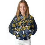 custom denver nuggets pyramid shapes blue varsity jacket best selling.webp