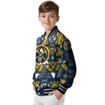 custom denver nuggets pyramid shapes blue varsity jacket best selling.webp
