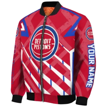 custom detroit pistons chevron angles red bomber jacket best selling