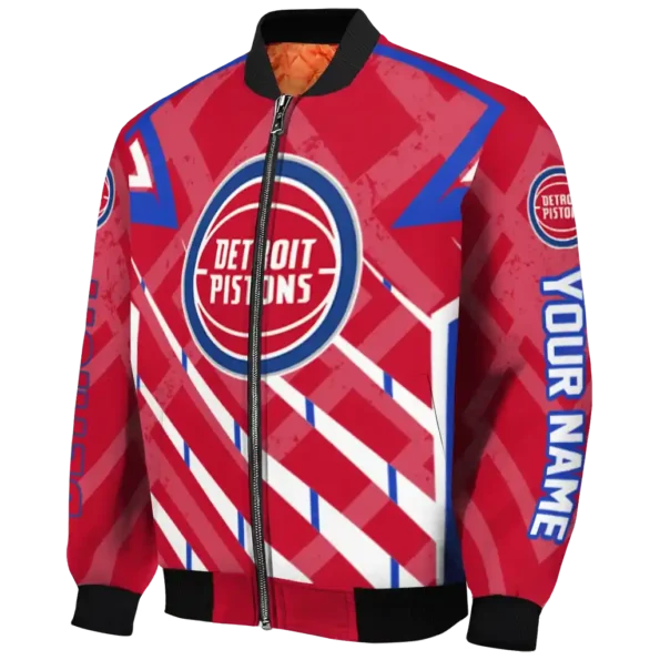 custom detroit pistons chevron angles red bomber jacket best selling
