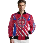 custom detroit pistons chevron angles red bomber jacket best selling