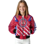 custom detroit pistons chevron angles red bomber jacket best selling