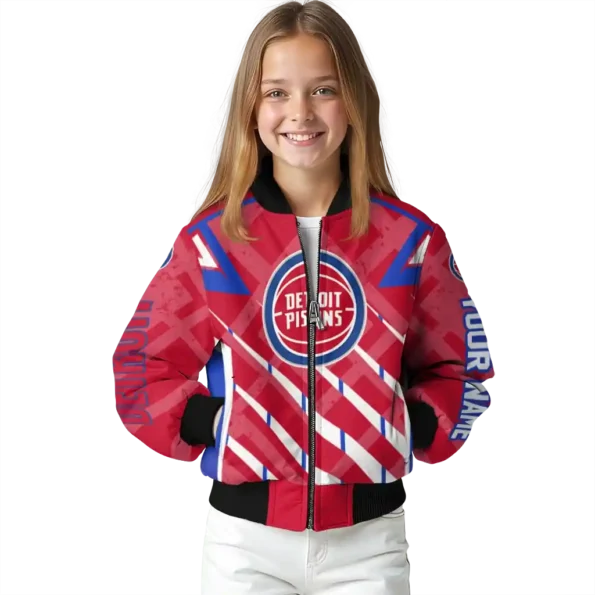 custom detroit pistons chevron angles red bomber jacket top rated