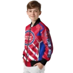 custom detroit pistons chevron angles red bomber jacket best selling