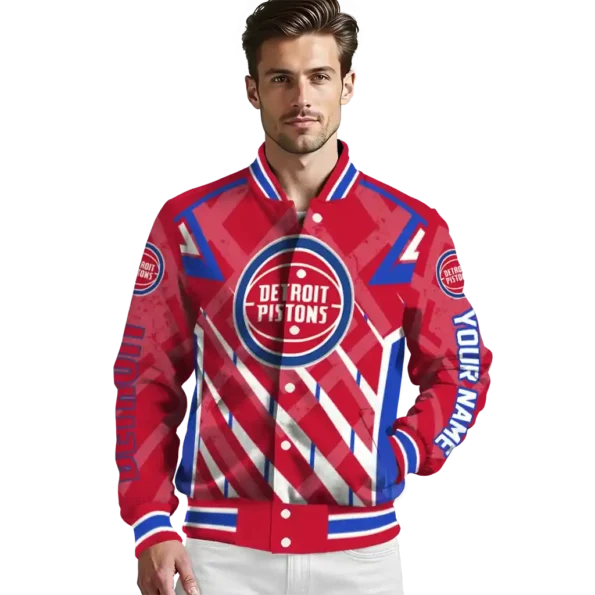 custom detroit pistons chevron angles red varsity jacket high quality.webp