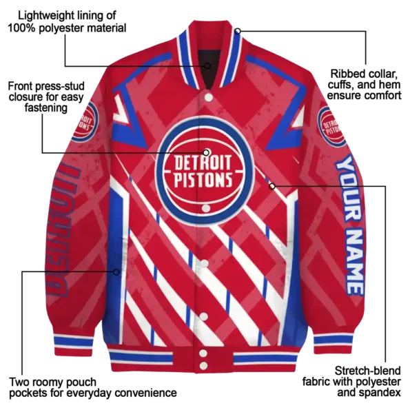 custom detroit pistons chevron angles red varsity jacket new arrival.webp